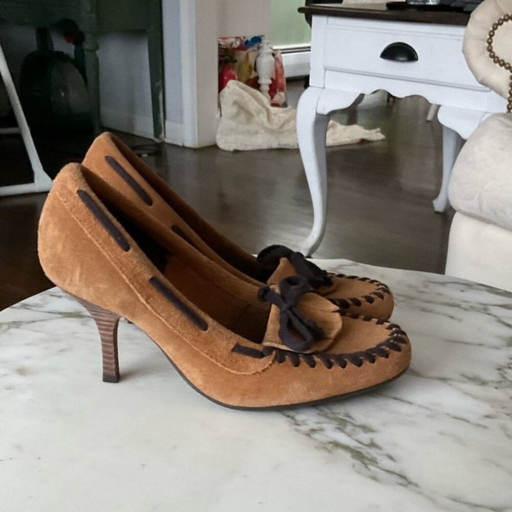 Brown and tan Nine West heels NWOB 6.5